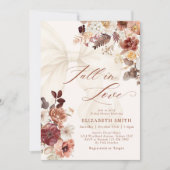 Abfall des blorweißen Brautparty der Liebe Einladung (Vorderseite)