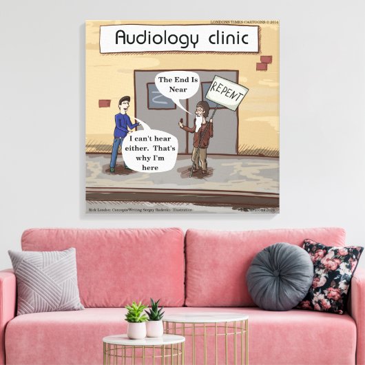 Abfall für Audiologie Funny Canvas Print Leinwanddruck (Insitu (Wohnzimmer))