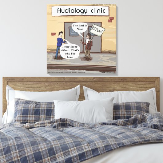 Abfall für Audiologie Funny Canvas Print Leinwanddruck (Insitu (Schlafzimmer))