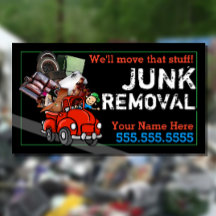 Abfall Hauling Junk Entfernen des roten Vintagen L