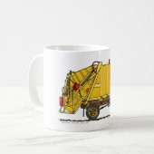 Abfall-LKW-Abfall-Kollektor-Bau-Tassen Kaffeetasse (Vorderseite Links)