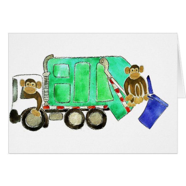 Abfall-LKW-Affe (Vorderseite (Horizontal))