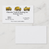 Abfall-LKW-Gelb-Visitenkarten Visitenkarte (Vorne/Hinten)