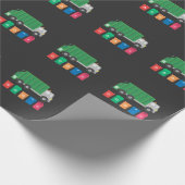 Abfall-LKW-Geschenk-Abfall-LKW mit Müllcontainern Geschenkpapier (Ecke)