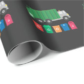 Abfall-LKW-Geschenk-Abfall-LKW mit Müllcontainern Geschenkpapier (Rolleneckpunkt)