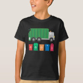 Abfall-LKW-Geschenk-Abfall-LKW mit Müllcontainern T-Shirt (Vorderseite)
