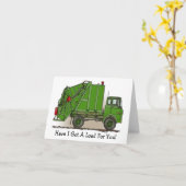 Abfall-LKW-Grün-Anmerkungs-Karte Karte (Gelbe Blume)