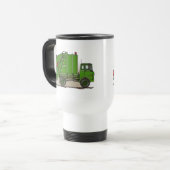 Abfall-LKW-Grün-Reise-Tasse Reisebecher (Vorderseite Links)