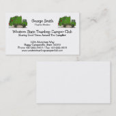 Abfall-LKW-Grün Visitenkarte (Vorne/Hinten)