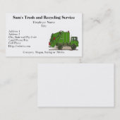 Abfall-LKW-Grün-Visitenkarte Visitenkarte (Vorne/Hinten)