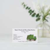 Abfall-LKW-Grün-Visitenkarte Visitenkarte (Stehend Vorderseite)