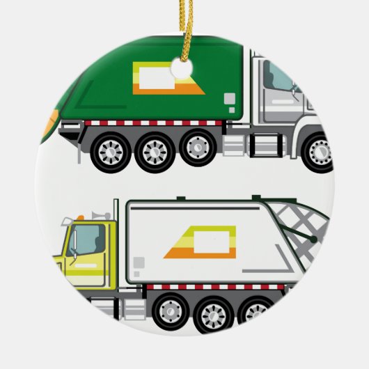 Abfall-LKW Keramik Ornament (Vorne)