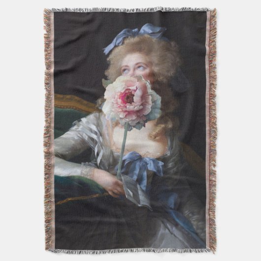 Abfall mit rosafarbener Peonie Decke (Vorderseite Vertikal)