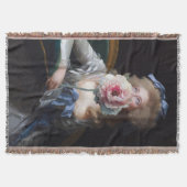 Abfall mit rosafarbener Peonie Decke (Vorderseite)