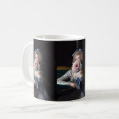 Abfall mit rosafarbener Peonie Kaffeetasse (Vorderseite Links)