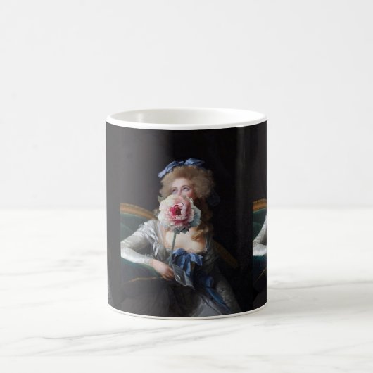 Abfall mit rosafarbener Peonie Kaffeetasse (Mittel)