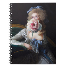 Abfall mit rosafarbener Peonie Notizblock