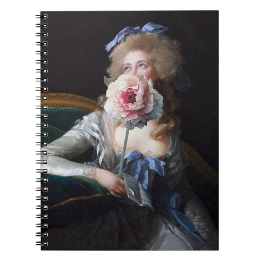 Abfall mit rosafarbener Peonie Notizblock (Vorderseite)