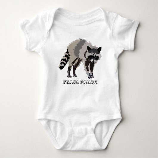 Abfall-Panda Baby Strampler (Vorderseite)
