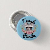 Abfall-Pandaraccoon-Zeichnen Button (Vorne & Hinten)
