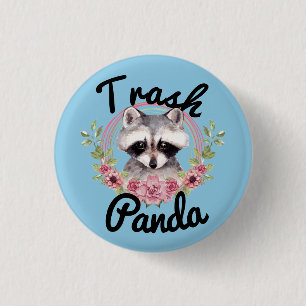 Abfall-Pandaraccoon-Zeichnen Button