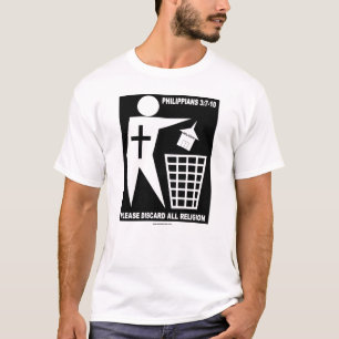 Abfall-Religion (schwarzes Logo auf hellem Shirt) T-Shirt