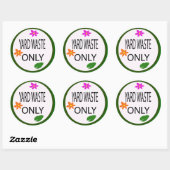 Abfall Runder Aufkleber (Blatt)