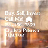 Abfall von kundenspezifischen Realtor-Autos Fensteraufkleber (Blatt 2)