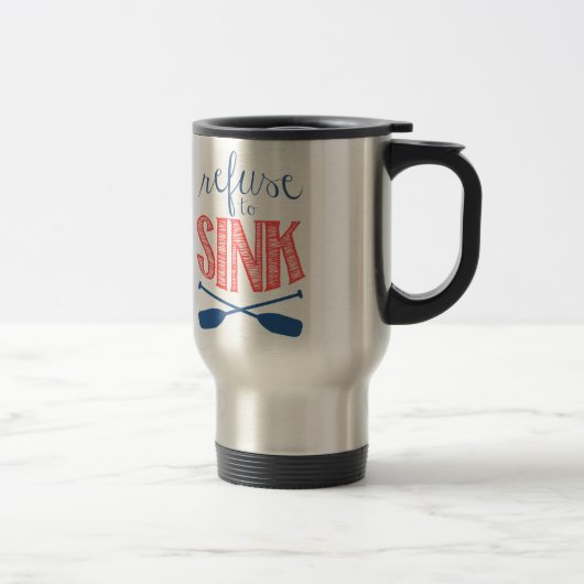 Abfall, zum mit Rudern zu sinken Reisebecher (Rechts)