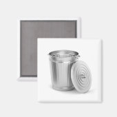 Abfallbehälter aus leerem Metall Magnet (Vorderseite/Rückseite)