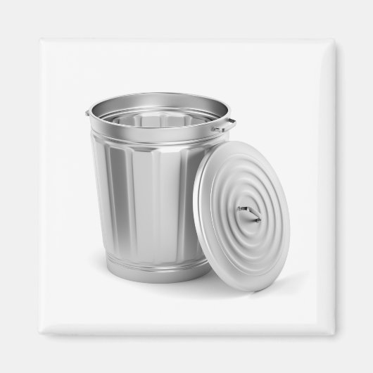 Abfallbehälter aus leerem Metall Magnet (Vorne)