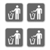 Abfallbehälter Innen- und Außenbereich Aufkleber (Vorderseite)