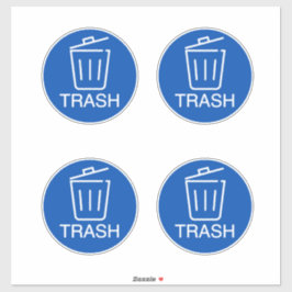 Abfallbehälter Innen- und Außenbereich Aufkleber