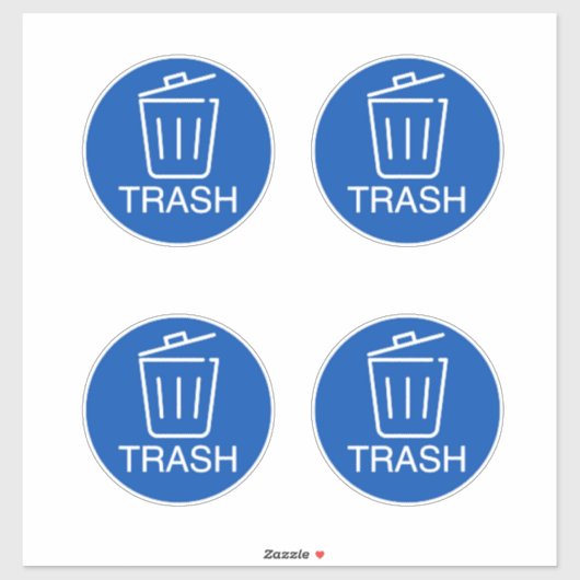 Abfallbehälter Innen- und Außenbereich Aufkleber (Blatt)