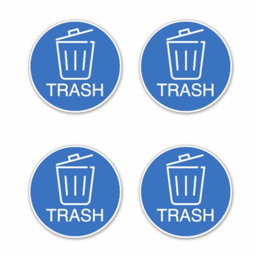 Abfallbehälter Innen- und Außenbereich Aufkleber (Vorderseite)