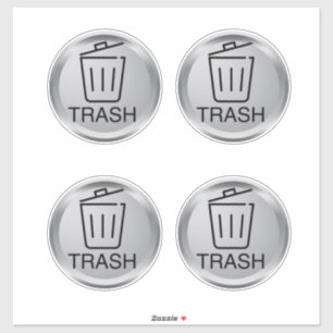 Abfallbehälter Innen- und Außenbereich Aufkleber