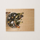 Abfalleimer mit leeren Champagnerflaschen Puzzle (Horizontal)