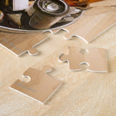 Abfalleimer mit leeren Champagnerflaschen Puzzle (Seite)