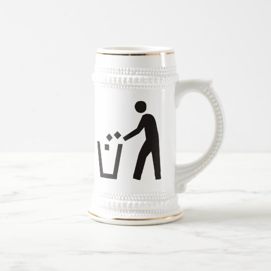 Abfalleimer-Zeichen Bierglas (Rechts)
