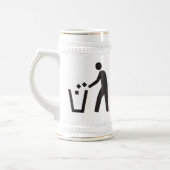 Abfalleimer-Zeichen Bierglas (Links)