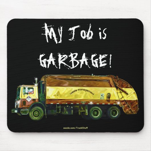 ABFALLENTSORGUNG GARBAGE TRUCK Funny Art Mousepad (Vorne)