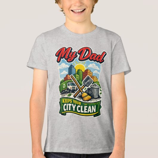 Abfallentsorgung Tri-Blend Shirt (Vorderseite)