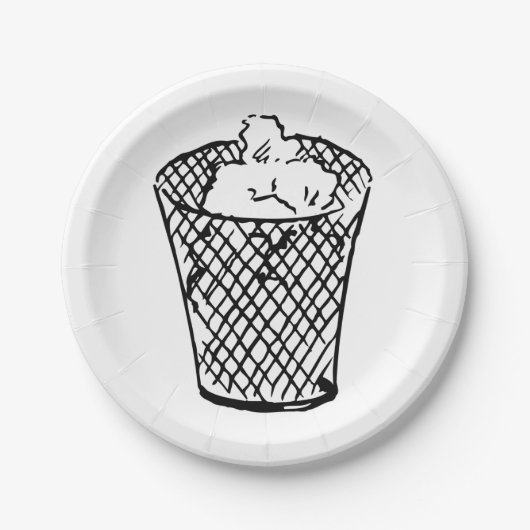 Abfallkörbe Pappteller (Vorderseite)