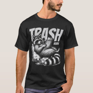 Abfallleser Buchhandlung Raccoon Funny Book Lover T-Shirt