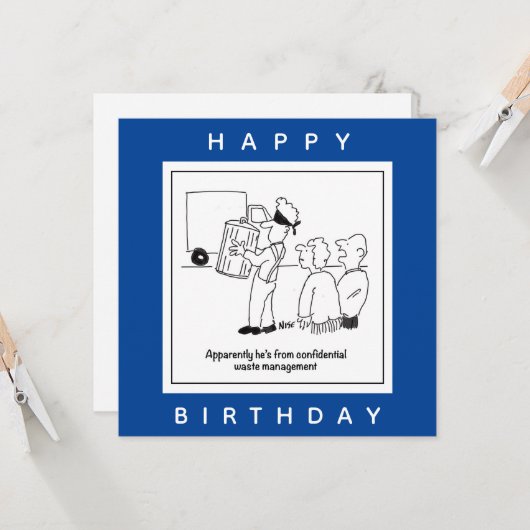 Abfallsammlung - Vertrauliche Abfallwirtschaft Karte (Vorderseite/Rückseite Beispiel)