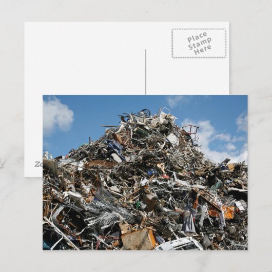 Abfallstapel am Sprung Postkarte (Vorne/Hinten)