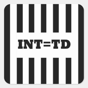 Abfangen gleicht Touchdown - Replacement Refs Quadratischer Aufkleber