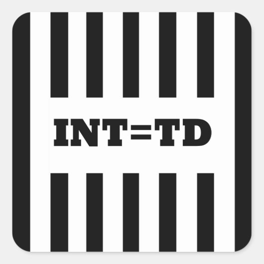 Abfangen gleicht Touchdown - Replacement Refs Quadratischer Aufkleber (Vorderseite)