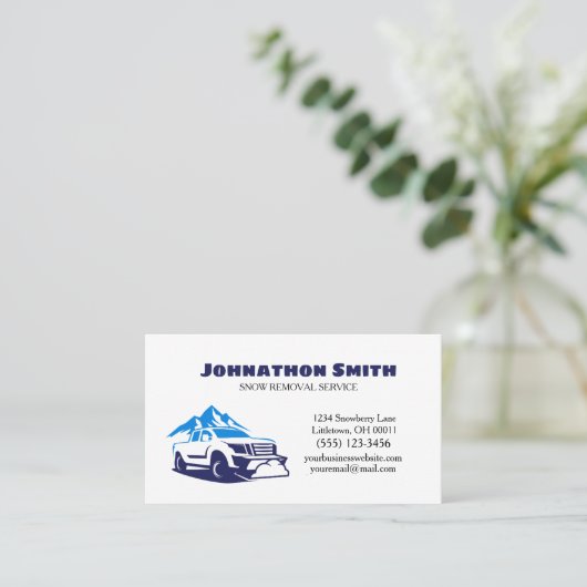 Abfertigungsdienst für den LKW-Pflug Visitenkarte (Stehend Vorderseite)