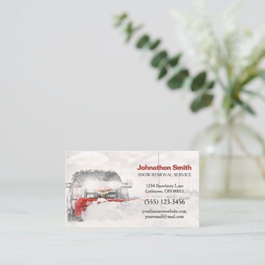 Abfertigungsdienst für den LKW-Pflug Visitenkarte (Stehend Vorderseite)